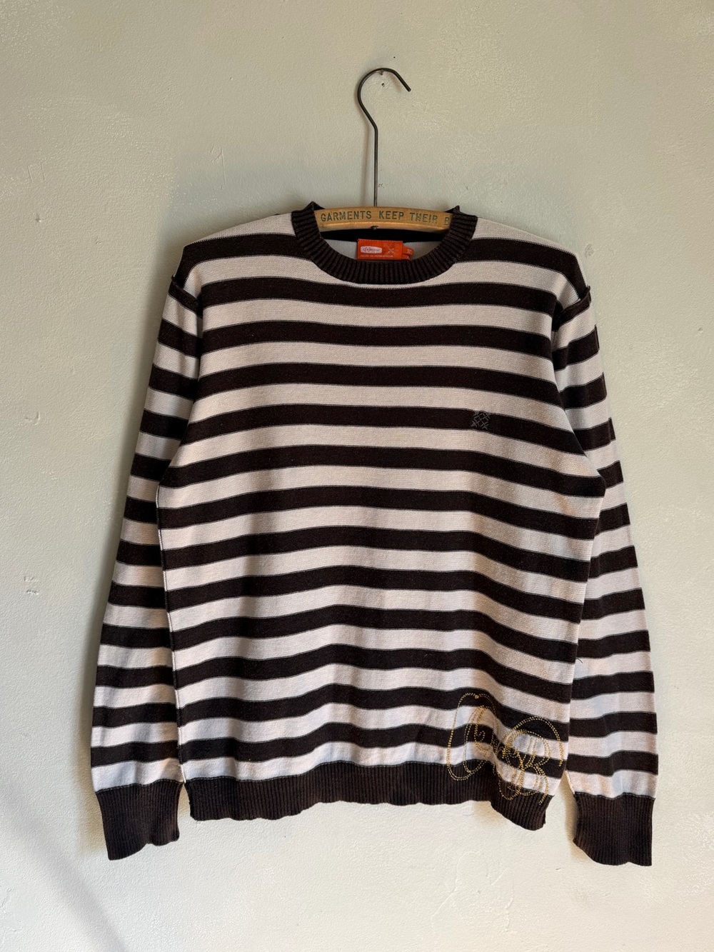 Vintage Y2K surf skate oxbow striped long sleeve pullover slim fit